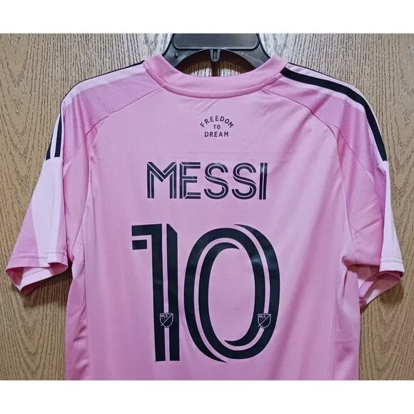 Lionel Messi (Adidas)-(Inter)-(Miami)-(Pink)-(Jersey)-(New)-(Size:M)-$95.00 - Picture 7 of 12